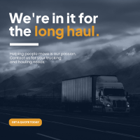 Long Haul Trucking Instagram Post Design