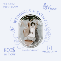 Wedding Photographer Rates Instagram Post Design