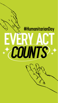 Handdrawn Humanitarian Day Instagram Reel Image Preview