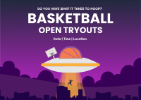 Basketball UFO Postcard