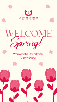 Welcome Spring Greeting Instagram Story Design