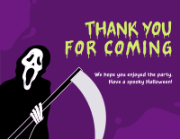 Spooky Party Thank You Card