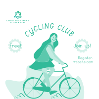 Bike Club Illustration Instagram Post