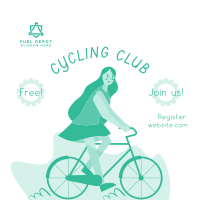 Bike Club Illustration Instagram Post Image Preview