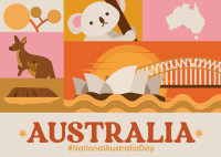 Modern Australia Day  Postcard