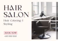 Hair Styling Salon Postcard