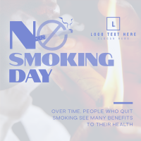 Sleek Non Smoking Day Linkedin Post Design