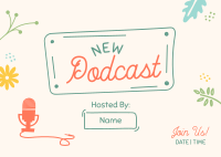 Generic Podcast Show Postcard