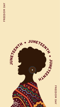 Beautiful Woman Juneteenth Instagram Story