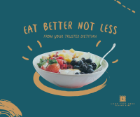 Eat Better Not Less Facebook Post Design