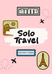 Stickers Solo Traveler Poster