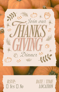Elegant Thanksgiving Day Invitation