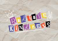 Radiate Kindness Postcard