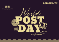 World Post Day Postcard Design