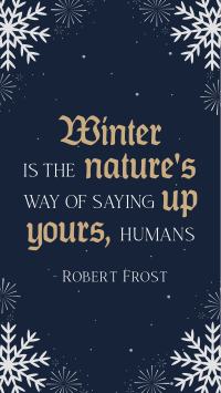 Winter Quote Snowflakes Instagram Story