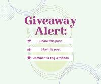 Giveaway Alert Instructions Facebook Post