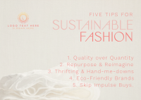 Chic Sustainable Fashion Tips Postcard