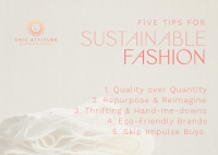 Chic Sustainable Fashion Tips Postcard Image Preview