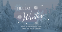 Minimalist Winter Greeting Facebook Ad