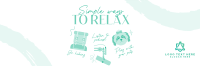 Cute Relaxation Tips Twitter Header Image Preview