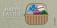 Easter Eggs Basket Twitter Post