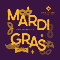 Mardi Gras Parade Mask Instagram Post