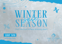 Cold Winter Sale Postcard