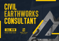 Earthworks Construction Postcard