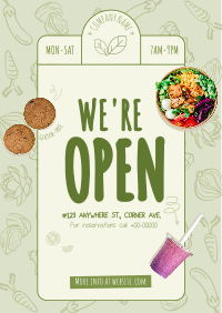 Vegan Monoline  Now Open Flyer