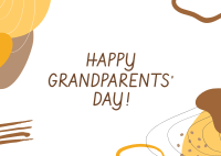 Grandparent's Day Abstract Postcard Image Preview