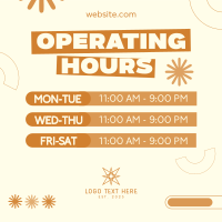  Quirky Operating Hours Instagram Post Design