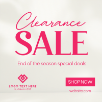 Minimalist Clearance Sale Instagram Post