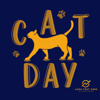 Happy Cat Day Instagram Post Design