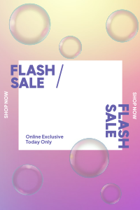 Flash Sale Bubbles Pinterest Pin