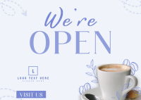 Cafe Opening Announcement Postcard