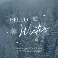 Minimalist Winter Greeting Instagram Post