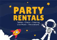 Kids Party Rentals Postcard