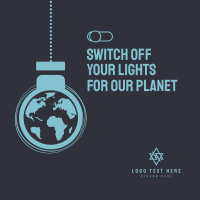 Earth Hour Lights Off Linkedin Post