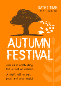 Autumn Leaf Trail Poster