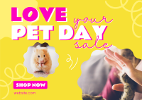 Love Your Pet Day Sale Postcard Image Preview