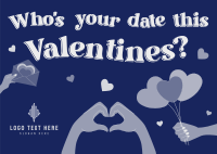 Who’s your date this Valentines? Postcard