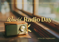 Radio Day Analog Postcard