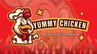 Chicken Restaurant Mascot Facebook Event Cover