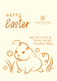 Easter Bunny Greeting Poster