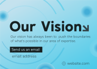 Corporate Our Vision Postcard Design