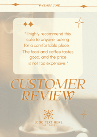 Shiny Coffee Testimonial Poster