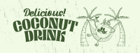 Coconut Drink Mascot Facebook Cover