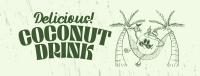 Coconut Drink Mascot Facebook Cover Image Preview