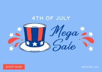 Festive Sale for 4th of July Postcard