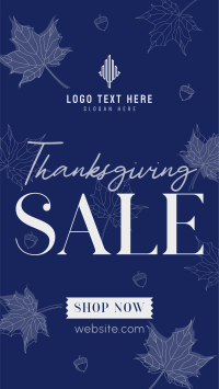 Elegant Thanksgiving Sale Instagram Reel